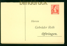 Schweiz Privat-GSK # PrK F/A Gebrder Roth, Oftringen ungebraucht (58295)