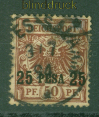 DOA Mi #  5 II gestempelt Aufdruckmarke waagerechter Aufdruck (58275)