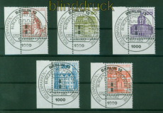 Berlin Mi # 673/77 Sonderstempel Eckrand unten rechts Feld 91 Burgen und(58256)
