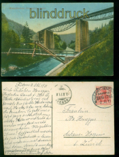 Wutachbr�cke farb-AK Strategische Bahn Bahnpost 1911nach Horgen Schweiz (d10378)