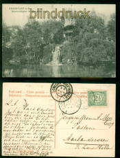 Frankfurt a. M. sw-AK Schweizerhuschen im Palmengarten 1908 nach Holland(d10379