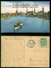 Dresden farb-AK Blick von der Marienkirche 1921 nach Chemnitz (d10383)
