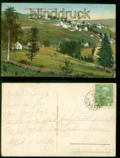Johanngeorgenstadt farb-AK Erzgebirge Panorama 1913 nach Chemnitz (d10385)
