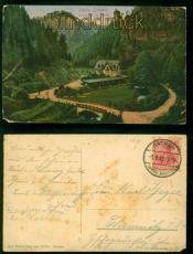 Waltersdorf Schs. Schweiz sw-AK Waltersdorfer Mhle 1919 nach Chemnitz (d10384)