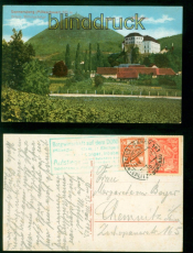 Milleschau farb-AK Donnersberg Teplitz-Schnau 1923 nach Chemnitz (d10387)