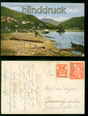 Salesel a. E. farb-AK Panorama Teplitz-Schnau 1923 nach Chemnitz (d10389)