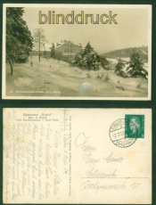 Moldau i. Erzgebirge sw-Foto-AK Restaurant Rudolf 1930 nach Chemnitz (d10390)