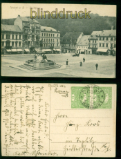 Tetschen-Bodenbach sw-AK Marktplatz Bodenbach 1923 (d10391)