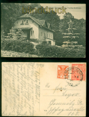 Forsthaus Fasenerie bei Teplitz-Schnau sw-AK 1923 nach Chemnitz (d10395)
