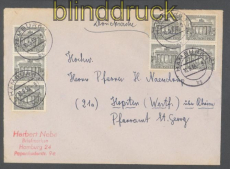 Berlin Mi #  42 (7) MeF Drucksache Hamburg 10.9.1955 nach Hopsten (45763)