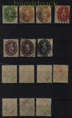 Bayern Dienst kl. gest. Lot gepr. Marken Mi # 44, 45 (2), 46, 47 (2) + 48(53035)