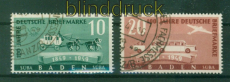 franz. Zone Baden Mi # 54/55 Sonderstempel 100 Jahre Deutsche Briefmarken(55025)