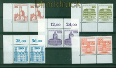 Bund Mi # 1139/43 postfrisch Burgen & Schlsser waagerechte Eckrand-Paare(58265)