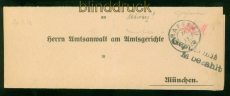 dt. Reich Gebhr bezahlt Grafenau 1923 auf Vordruck-Amtsbrief nach Mnchen(58199