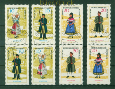 DDR Mi # 1076/79 SZd 66/69 gestempelt Volkstrachten (I) (57909)