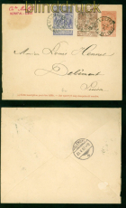 Belgien GSU U 3 MiF mit # 64 und 65 Liege 1897 n Delemont in der Schweiz (58136)