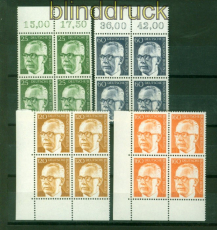 Berlin Mi # 393/96 postfrisch Heinemann als 4er-Blcke (57819)