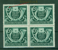 dt. Reich Mi # 904 I postfrisch Tag der Briefmarke Plattenfehler 4er-Block(46388