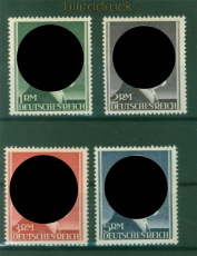 dt. Reich Mi # 799/802 B postfrisch Dauerserien Markwerte Zhnung K 14 (58118)