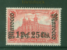 Deutsche Post in Marokko Mi # 43 postfrisch Aufdruckmarke (58120)