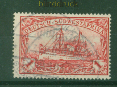 DSWA Mi # 29 A gestempelt 1 Mark ohne Wasserzeichen (58121)