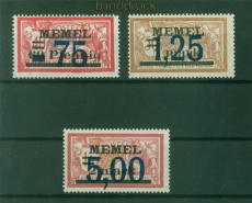 Memel Mi #  49/51 postfrisch Aufdruckmarken (58127)