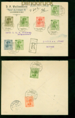 Luxemburg Mi # 152/55, 156 rks # 127 + 153 Auslands-R-Brief 1926 n Delden(58178)