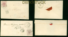 Luxemburg Mi # 17 EF zwei Briefe ca. 1870 Ortsbriefe (58180)