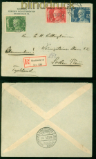 Schweden Mi # 208, 210 und 212 Auslands-R-Brief Stockholm 1930 nach Soden(58192)
