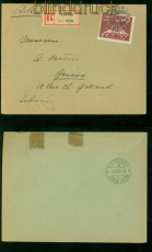 Schweden Mi # 169 EF auf Auslands-R-Brief Vsteras 1924 nach Genf (58193)