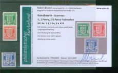 dt. Besetzung 2. WK Guernsey Mi # 1 d, 2 bv und 3 a postfrisch KB Brunel (58736)