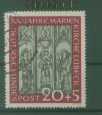 Bund Mi #  140 gestempelt 20 + 5 Pfg. Marienkirche (58792)
