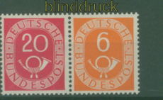 Bund Zusammendruck Mi # W  3 postfrisch Posthorn (58799)