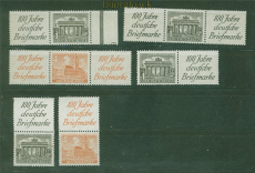 Berlin Zusammendrucke Mi # W  1, W 2, W 3, W 6, S 1 + S 2 postfrisch Baut(58775)