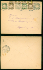 Bayern Privat-Umschlag Zusatzfrankatur Auslandsbrief 1904 nach Kopenhagen(58212)