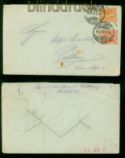 Oberschlesien Mi # 16 und 20 MiF Fernbrief Kattowitz 18.8.1920 n Cottbus (57697)