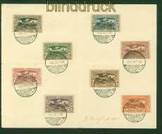 Oberschlesien Mi # 22/29 gestempelt Vorlageblatt Schwientochlowitz 5.6.192057709