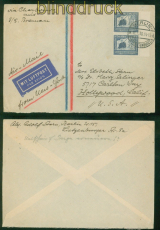 dt. Reich Mi # 669 (2) Seepost-LuPo-Brief Berlin 1938 in die USA (58608)