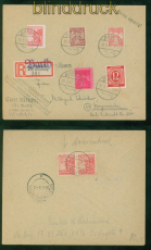 SBZ MI # 36 x, 17, 18 I, 19, 36 y und 36 y I MiF R-Brief Barth 30.3.1946 (58631)