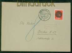 SBZ MI # AP 786 II EF schsische Schwrzung Ortsbrief Chemnitz 23.6.1945 (58640)