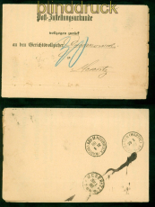 dt. Reich Postzustellungsurkunde Meseritz 1888 nach Lubowo bei Neubrck (58362)