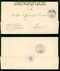 dt. Reich Frei laut Avers No. 21 Stettin 1902 nach Stolp in Pommern (58364)