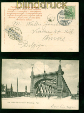 dt. Reich Mi # 70 EF Auslands-PK Aufkleber nicht zum Transport zugelsassen(58216