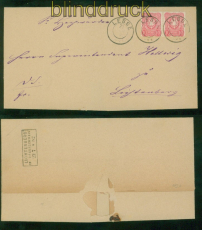 dt. Reich Mi # 41 (2) MeF Paar aus Lesse 21.7.1882 nach Lichtenberg (58603)