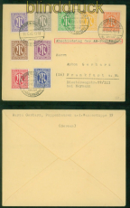 Bi-Zone AM-Post Mi #   1/9 Satz-Brief vom Letzttag Poppenhausen 31.10.1946(58652