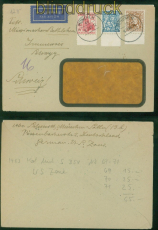 Bi-Zone Mi #  69/71 Klner Dom Auslands-LuPo-Brief Mnchen 8.12.1948 (58654)