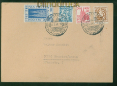 Bi-Zone Mi #  69/72 Klner Dom Satz-R-Brief Kln SSt. 15.8.1948 n Neuwied(58658)