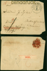 Preussen Paketbegleitadresse Langenbogen 27.3. Feuser # 1906-2 n Eisleben(58317)