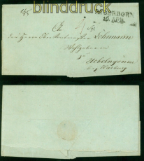 Preussen Vorphila-Brief Paderborn 10.4. Feuser # 2683-5 ohne Inhalt (58328)