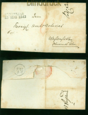 Wrttemberg Vorphila-Brief Knzelsau 23.5.1842 Feuser # 1853-6 Westerstett(58332